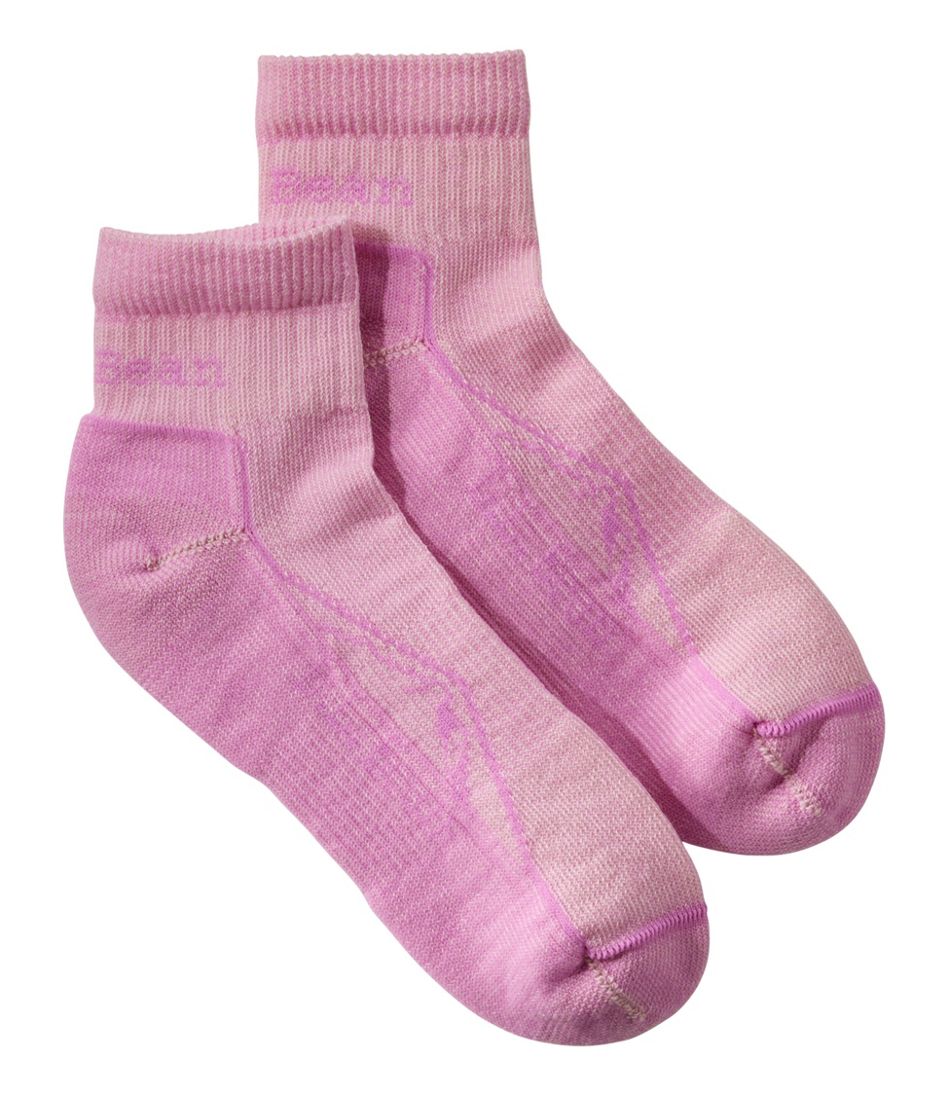 L.L.BeanAdults' Cresta Wool Lightweight Hiking Socks, Quarter-Crew