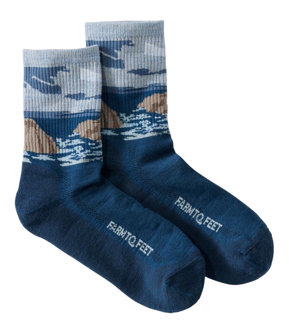 L.L.BeanAdults' Farm to Feet Cape Headlight Lighthouse Light Cushion 3/4 Crew Socks