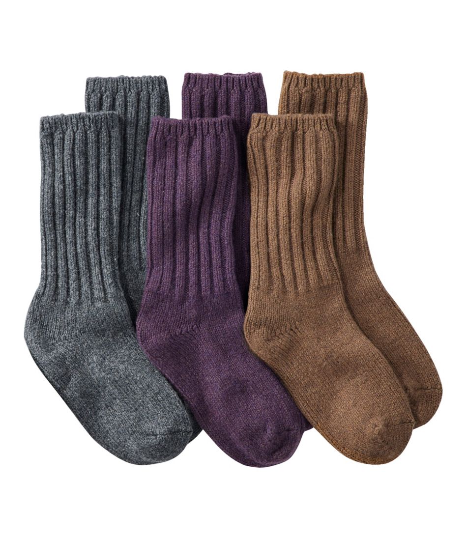 L.L.BeanAdults' Merino Wool Ragg Socks, 3-Pack
