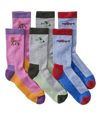 L.L.BeanAdults' Wicked Soft Cotton Socks Animal Gift Set, 3-Pack