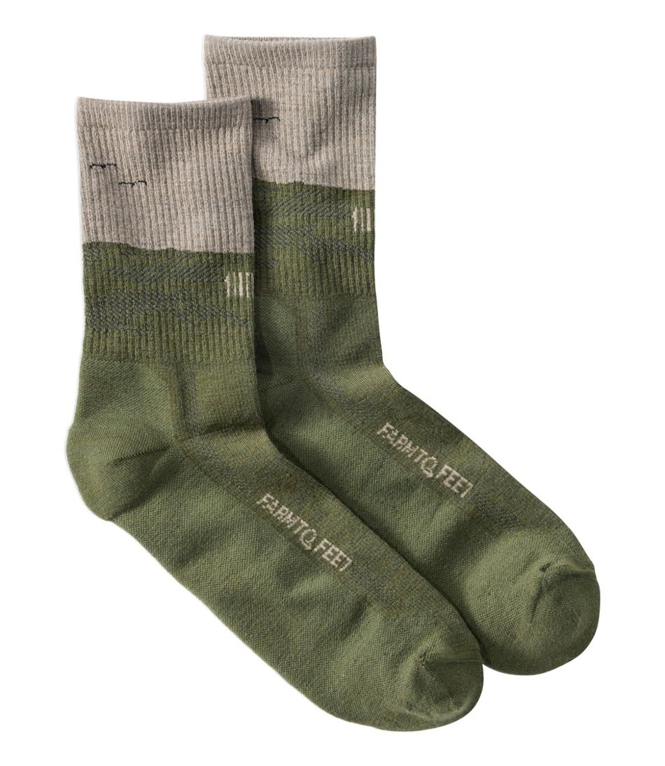 L.L.BeanAdults' Farm to Feet Portland West Quoddy Lighthouse Light Cushion 3/4 Crew Socks