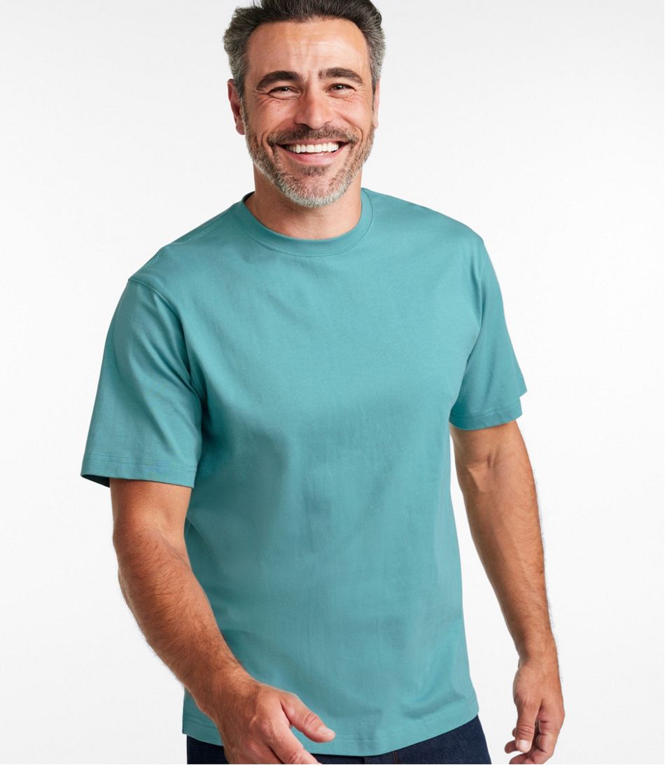 L.L.BeanMen's Carefree Unshrinkable Tee, Traditional Fit Short-Sleeve