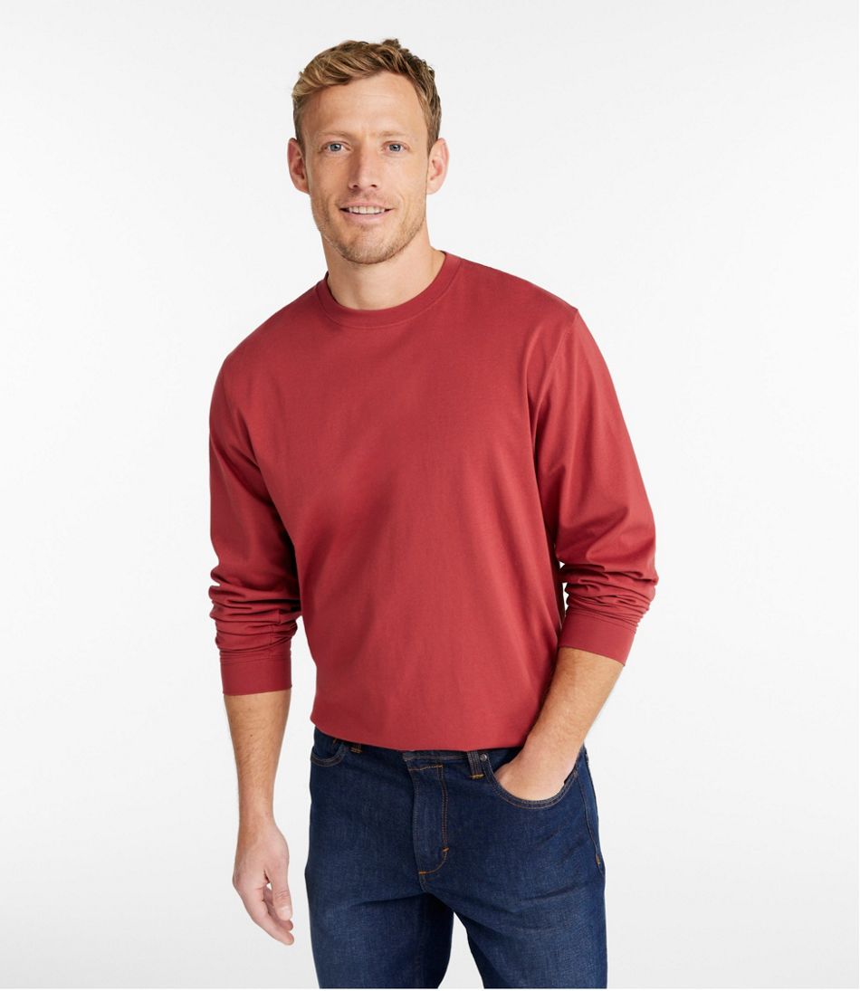 L.L.BeanMen's Carefree Unshrinkable Tee, Traditional Fit, Long-Sleeve