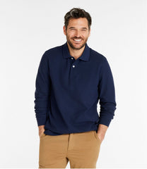 L.L.BeanMen's Premium Double L® Polo, Long-Sleeve Without Pocket