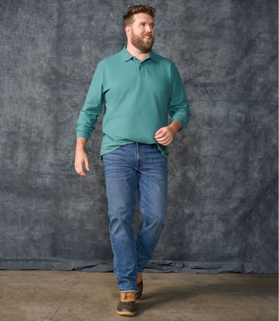 L.L.BeanMen's Premium Double L® Polo, Long-Sleeve Without Pocket