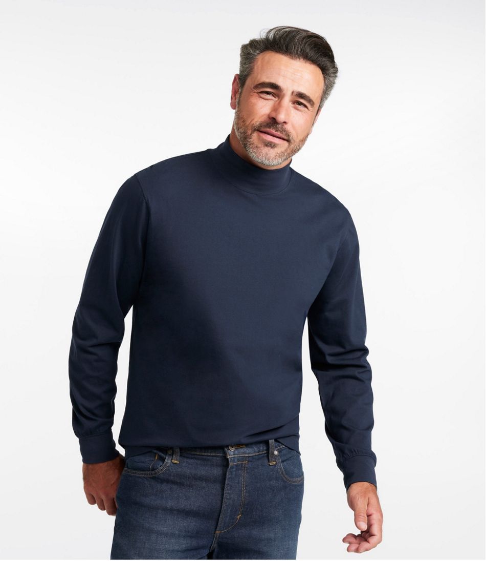 L.L.BeanMen's Carefree Unshrinkable Mockneck Shirt