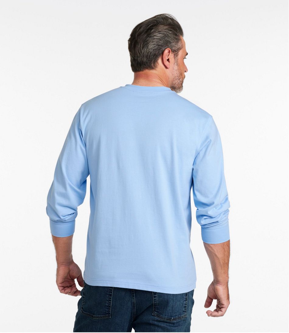 L.L.BeanMen's Carefree Unshrinkable Tee, Traditional Fit, Long-Sleeve Henley