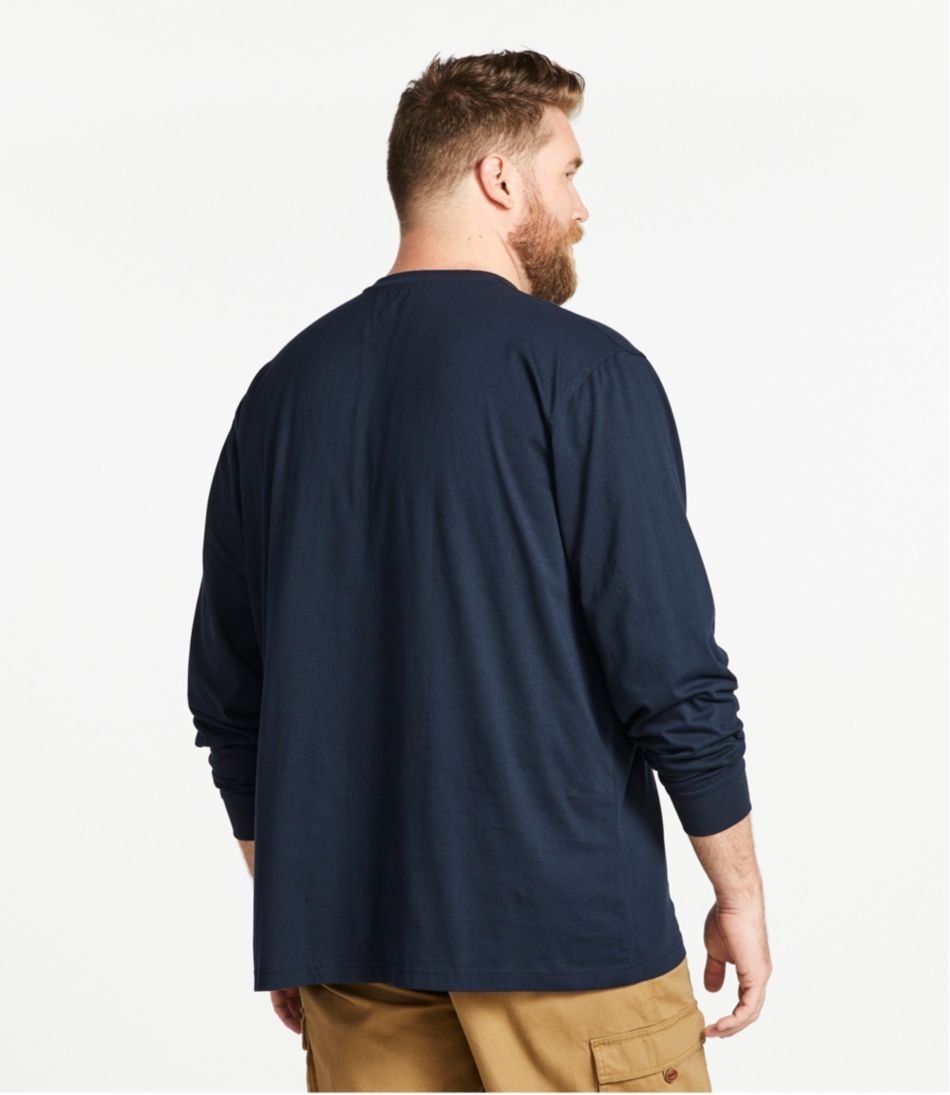 L.L.BeanMen's Carefree Unshrinkable Tee, Traditional Fit, Long-Sleeve Henley