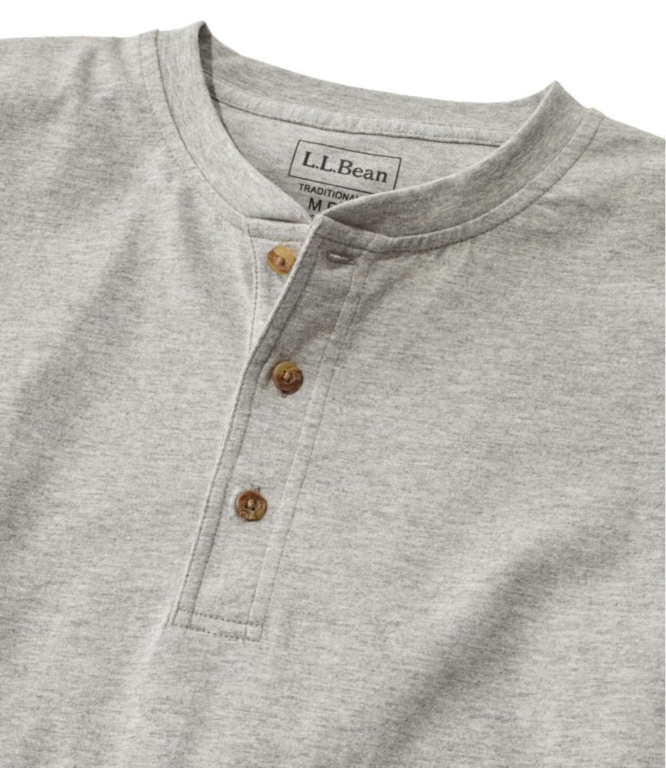 L.L.BeanMen's Carefree Unshrinkable Tee, Traditional Fit, Long-Sleeve Henley