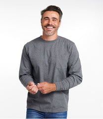 L.L.BeanMen's Carefree Unshrinkable Tee with Pocket, Traditional Fit, Long-Sleeve