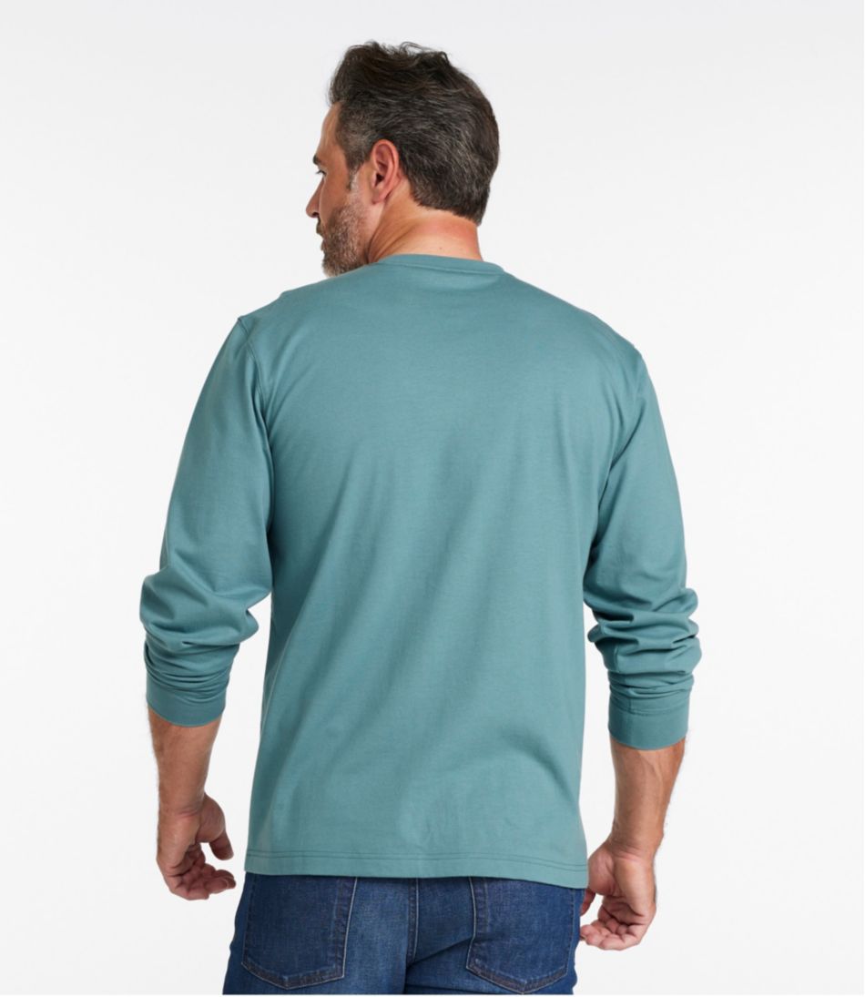 L.L.BeanMen's Carefree Unshrinkable Tee with Pocket, Traditional Fit, Long-Sleeve