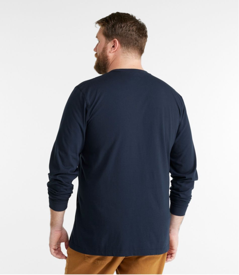 L.L.BeanMen's Carefree Unshrinkable Tee with Pocket, Traditional Fit, Long-Sleeve