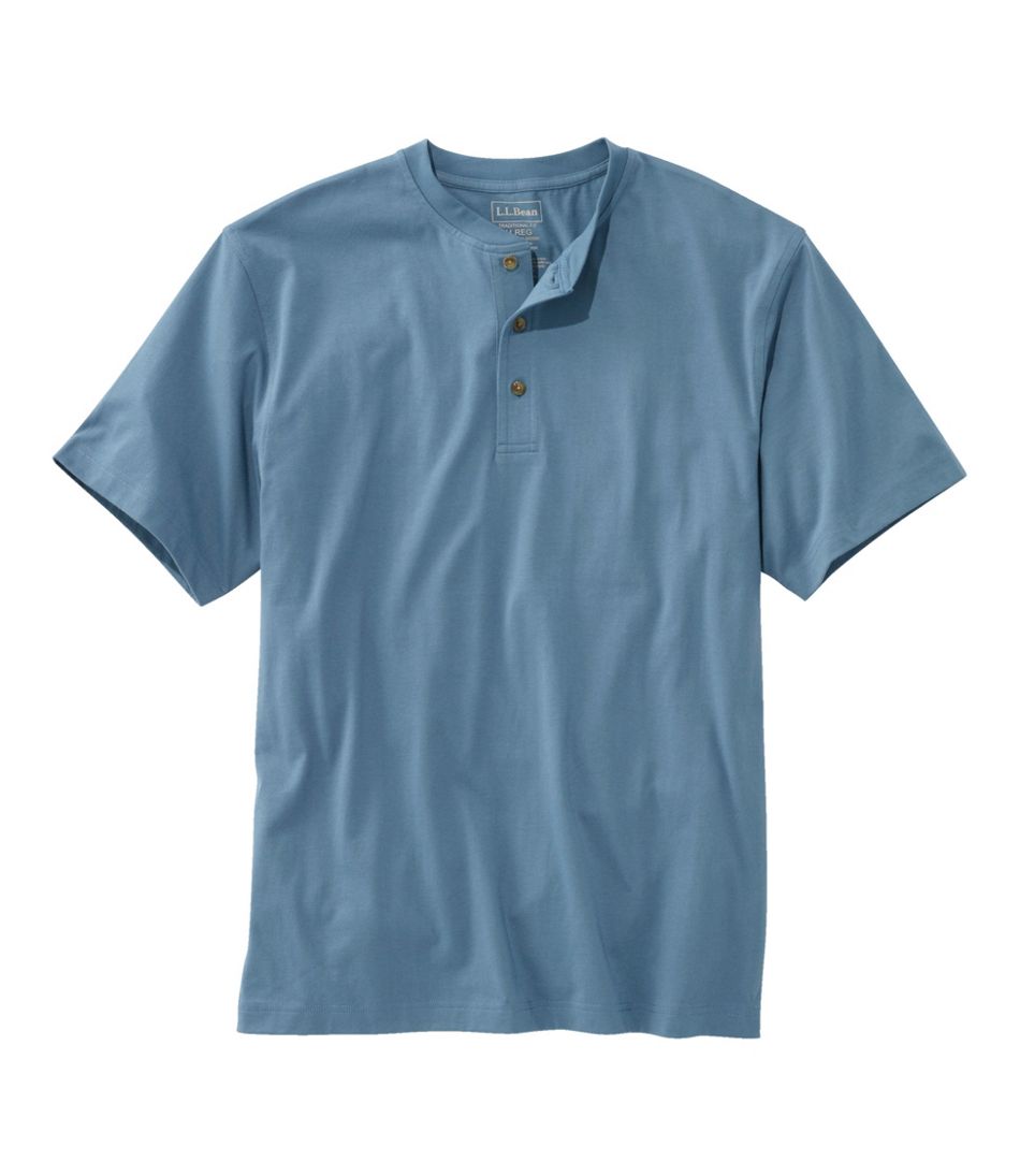 L.L.BeanMen's Carefree Unshrinkable Tee, Traditional Fit, Henley