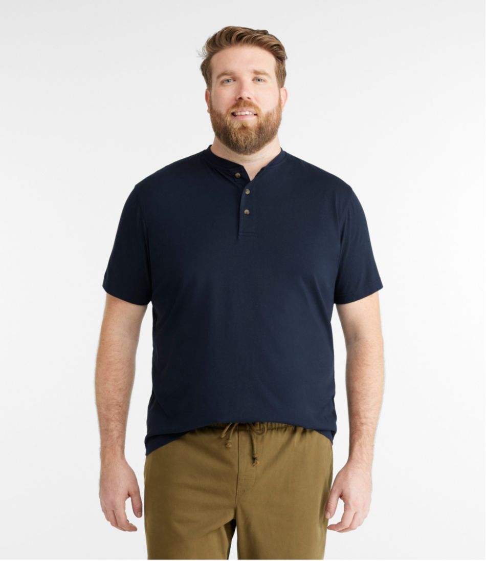 L.L.BeanMen's Carefree Unshrinkable Tee, Traditional Fit, Henley