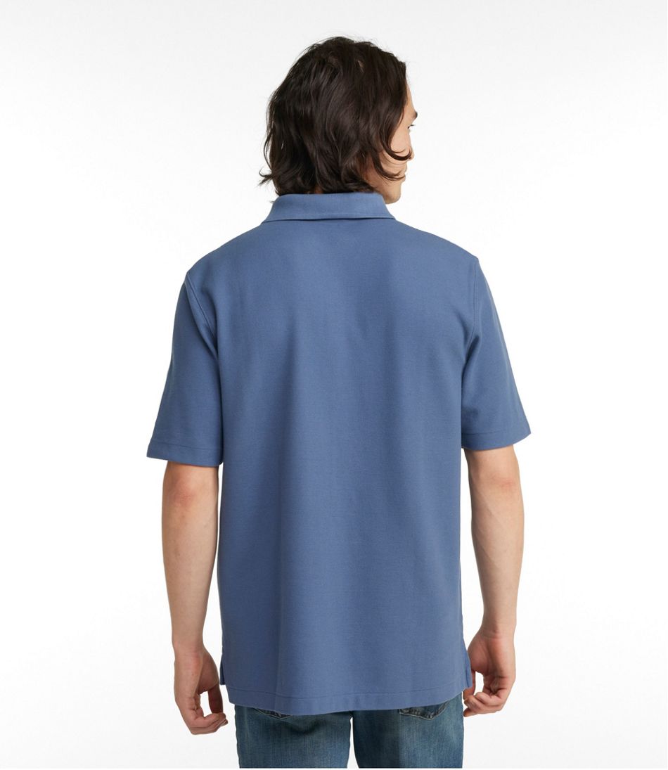 L.L.BeanMen's Premium Double L® Polo, Hemmed Short-Sleeve with Pocket