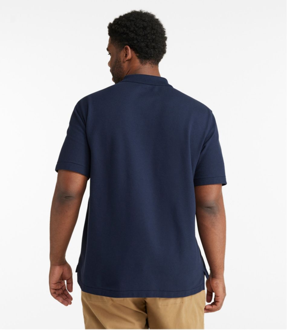 L.L.BeanMen's Premium Double L® Polo, Hemmed Short-Sleeve with Pocket