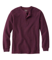 L.L.BeanMen's Unshrinkable Mini-Waffle Henley, Long-Sleeve Traditional Fit