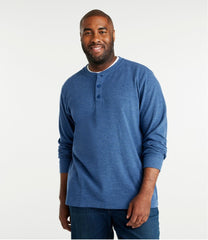 L.L.BeanMen's Unshrinkable Mini-Waffle Henley, Long-Sleeve Traditional Fit