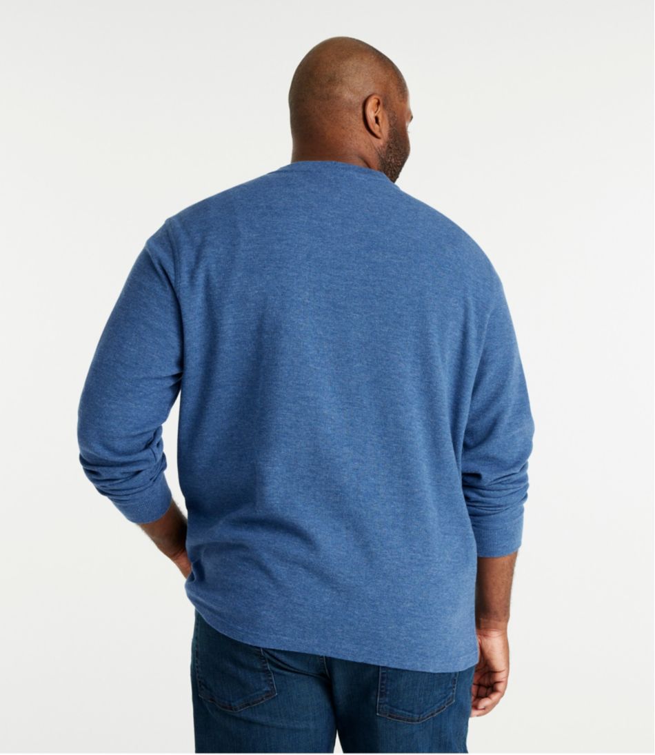 L.L.BeanMen's Unshrinkable Mini-Waffle Henley, Long-Sleeve Traditional Fit