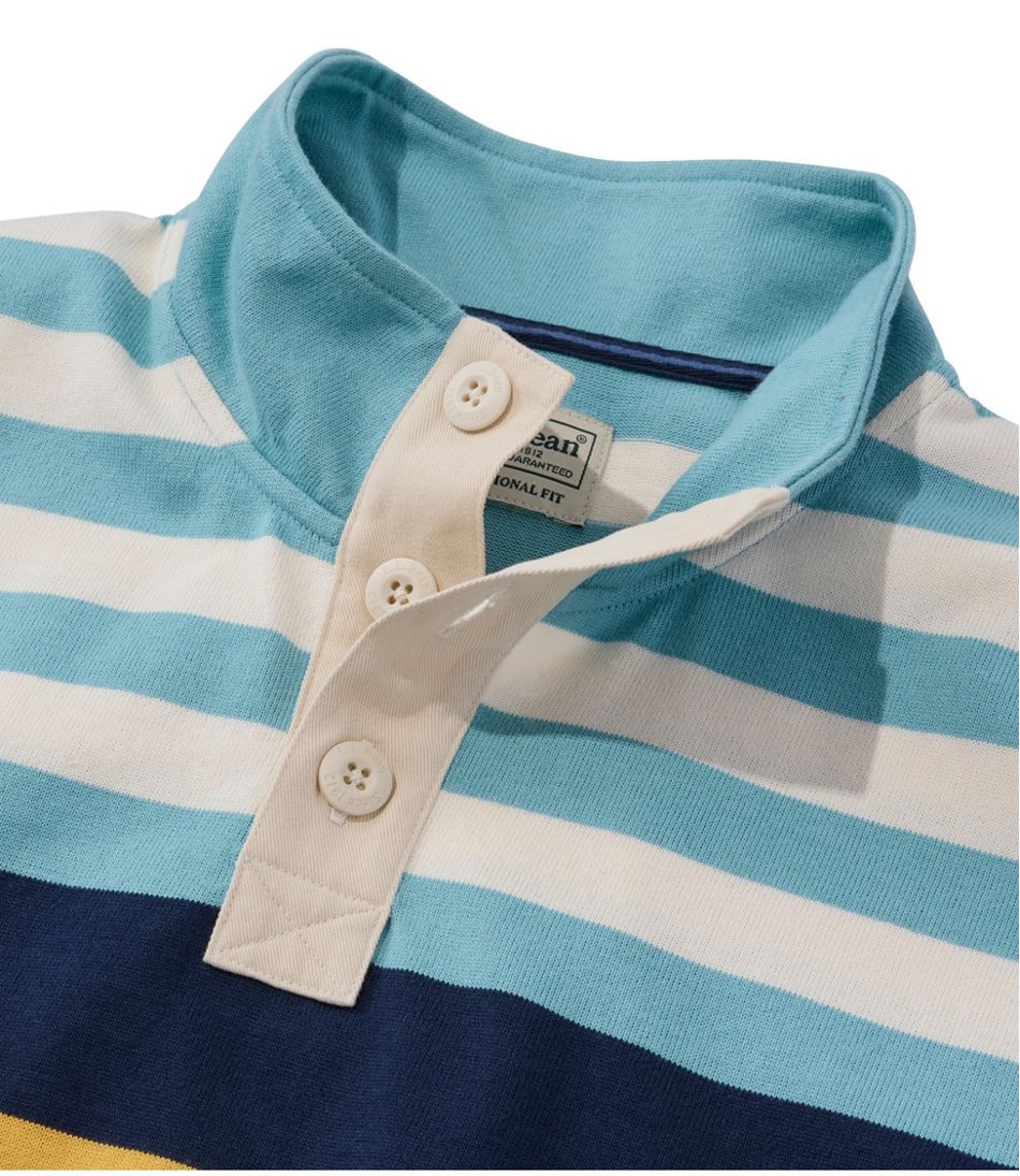 L.L.BeanMen's Bean's Vintage Soft Rugby, Mockneck, Chest Stripe