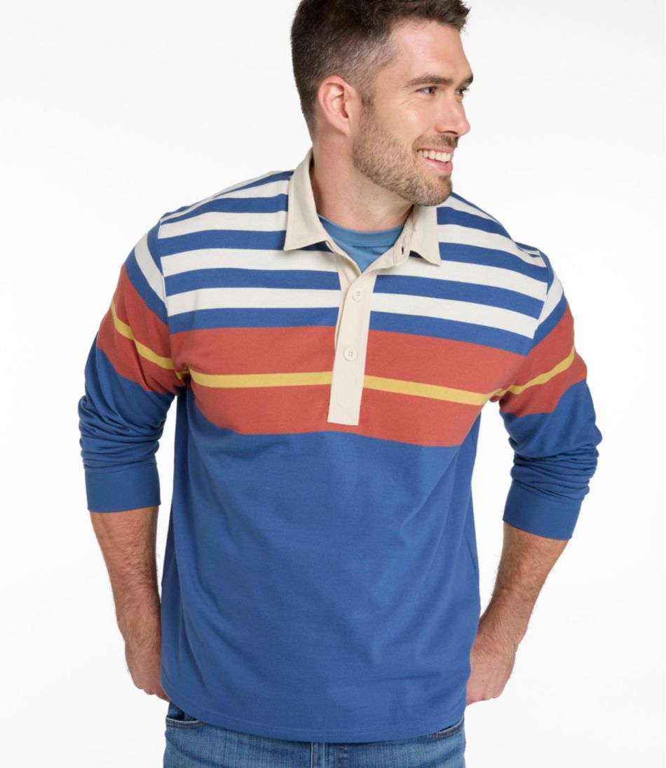 L.L.BeanMen's Bean's Vintage Soft Rugby, Chest Stripe