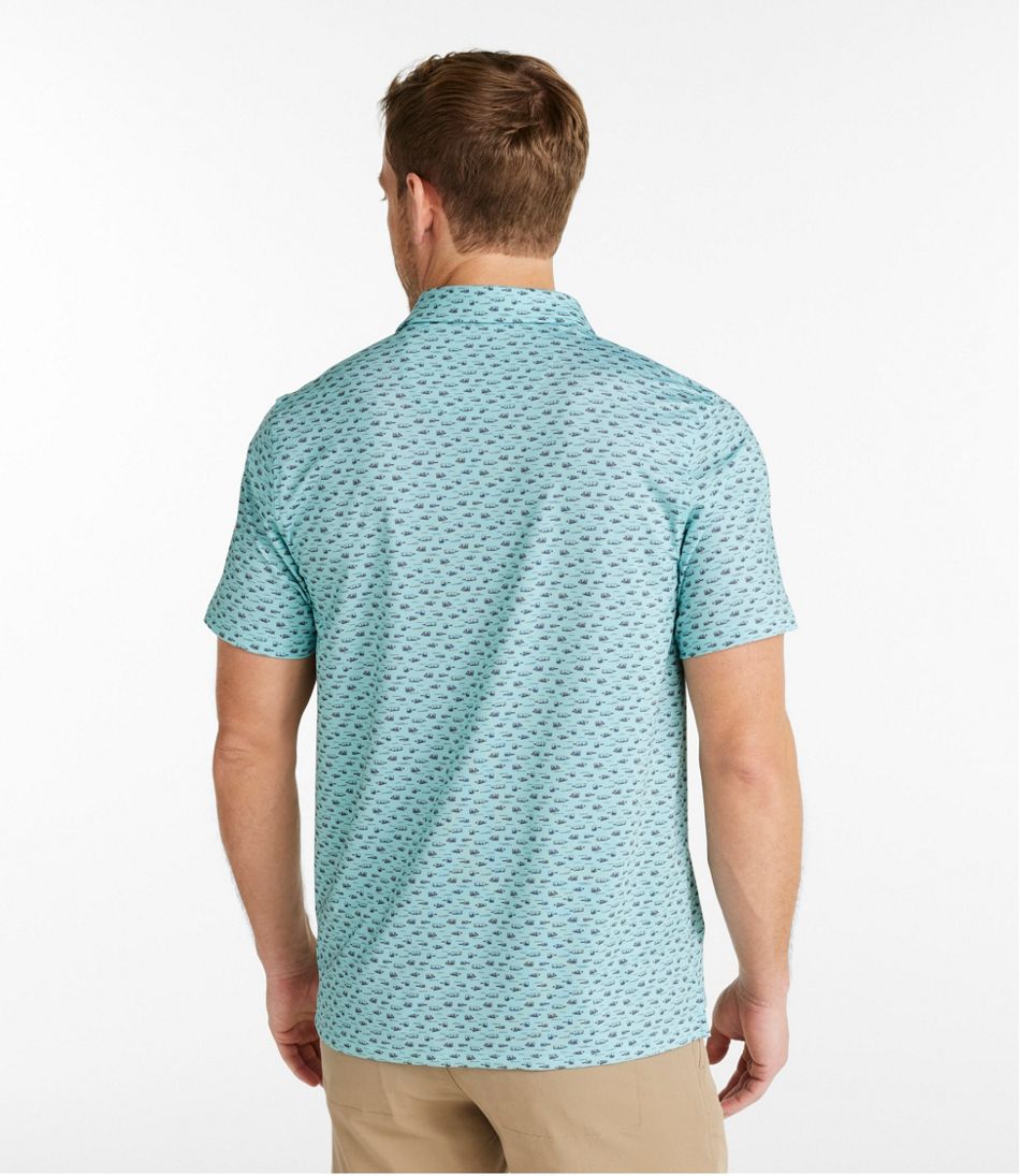 L.L.BeanMen's Comfort Stretch Performance® Party Polo, Slightly Fitted, Short-Sleeve, Print