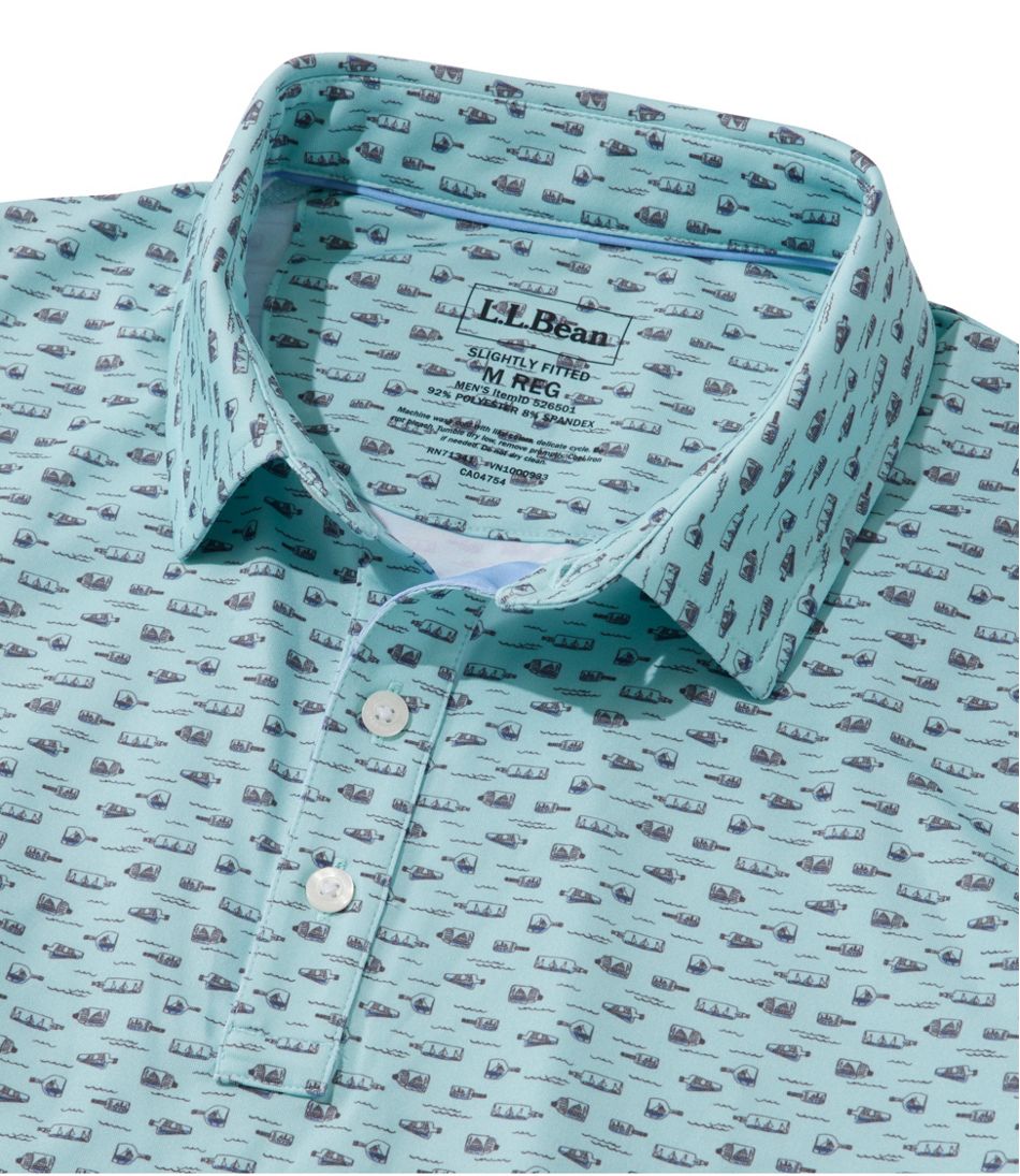 L.L.BeanMen's Comfort Stretch Performance® Party Polo, Slightly Fitted, Short-Sleeve, Print