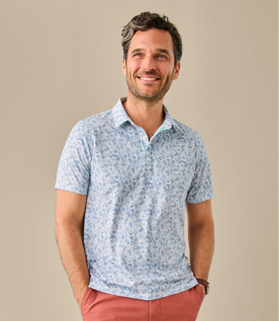 L.L.BeanMen's Comfort Stretch Performance® Party Polo, Slightly Fitted, Short-Sleeve, Print