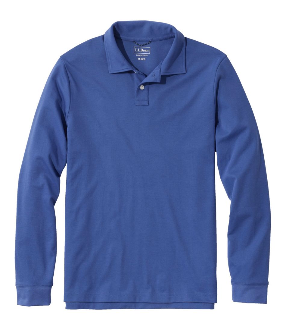 L.L.BeanMen's Comfort Stretch Performance® Polo, Long-Sleeve, Slightly Fitted