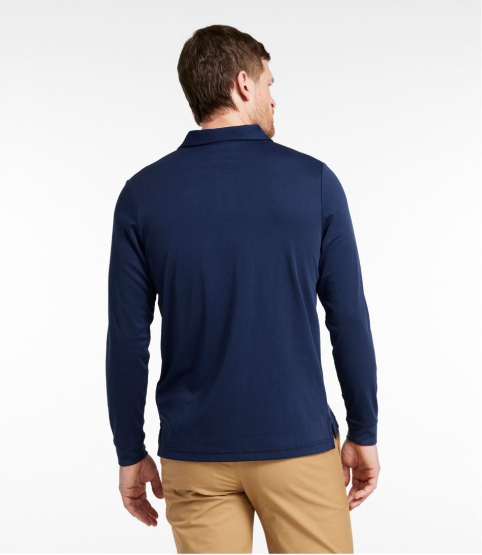 L.L.BeanMen's Comfort Stretch Performance® Polo, Long-Sleeve, Slightly Fitted