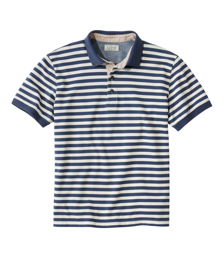 L.L.BeanMen's Casco Bay Rugged Polo, Short-Sleeve, Stripe