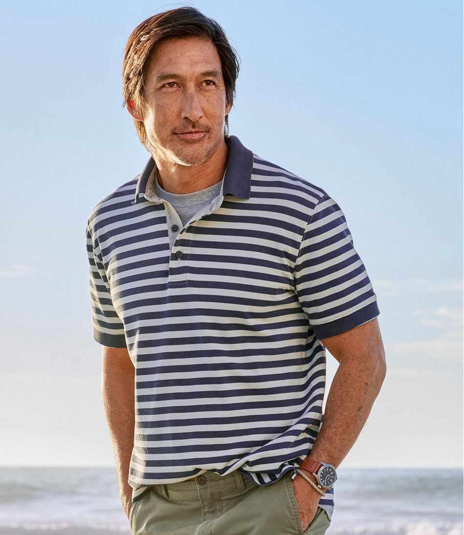 L.L.BeanMen's Casco Bay Rugged Polo, Short-Sleeve, Stripe