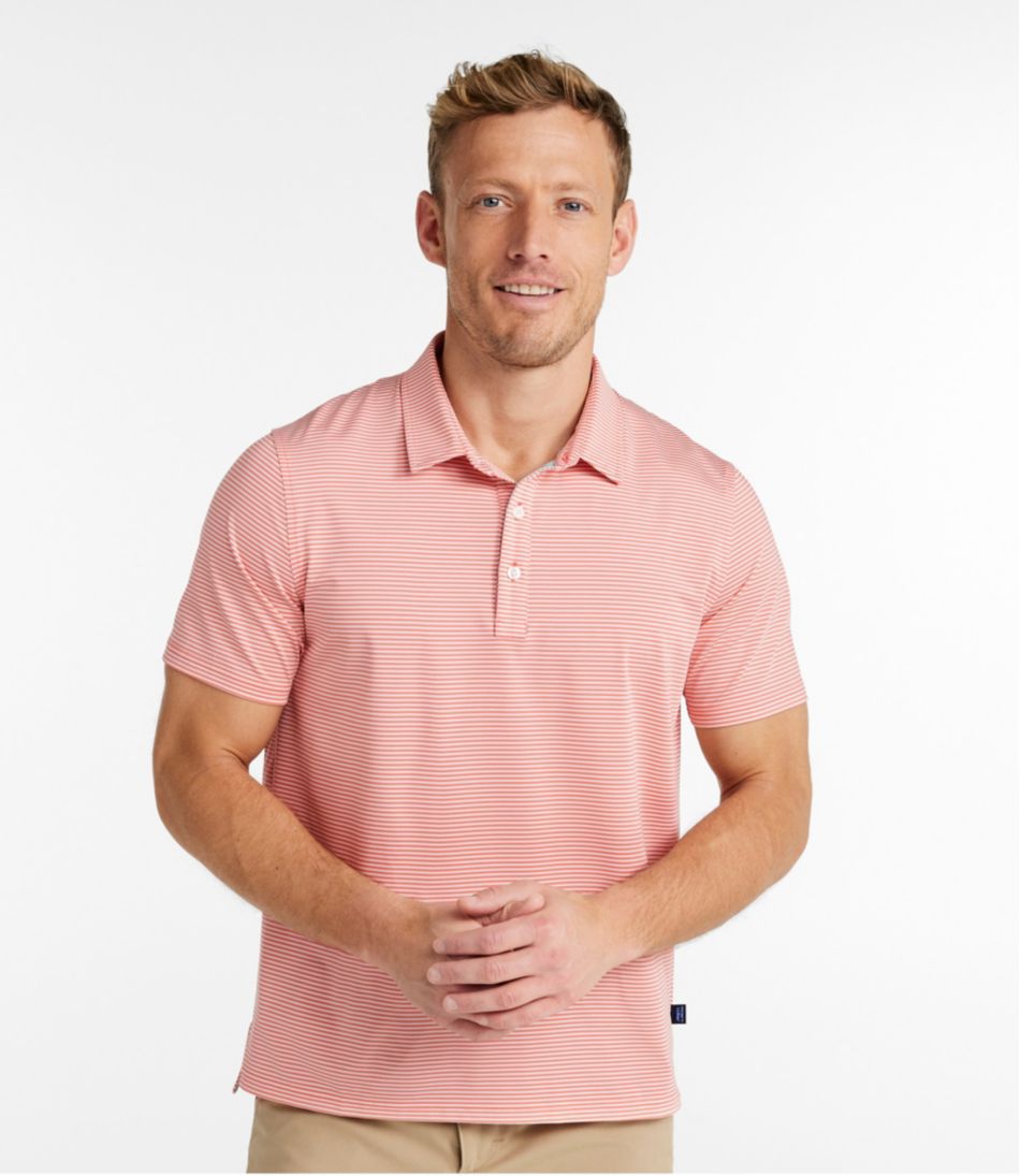 L.L.BeanMen's Comfort Stretch Performance® Party Polo, Slightly Fitted, Short-Sleeve, Stripe