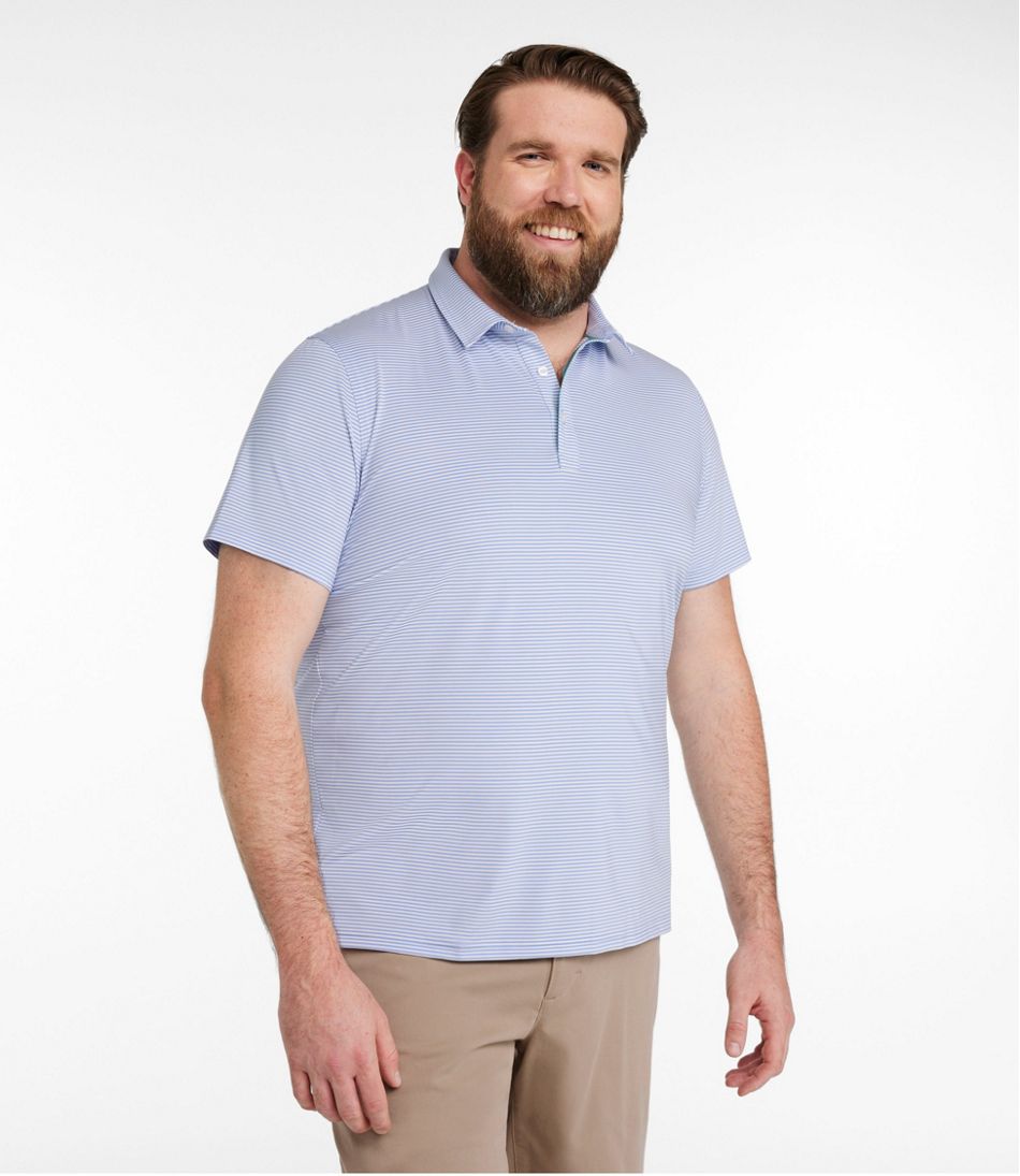 L.L.BeanMen's Comfort Stretch Performance® Party Polo, Slightly Fitted, Short-Sleeve, Stripe