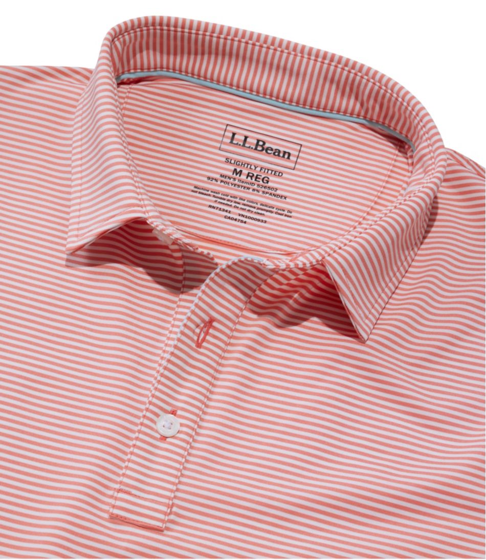 L.L.BeanMen's Comfort Stretch Performance® Party Polo, Slightly Fitted, Short-Sleeve, Stripe