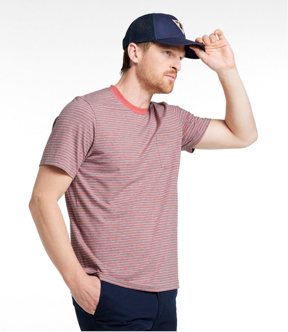L.L.BeanMen's Comfort Stretch Performance® Pima Pocket Tee, Short-Sleeve, Stripe