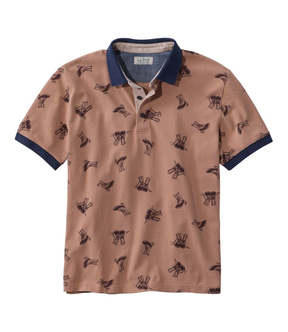 L.L.BeanMen's Casco Bay Rugged Polo, Short-Sleeve, Print