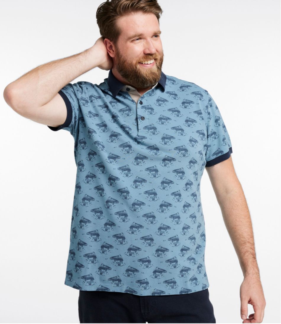 L.L.BeanMen's Casco Bay Rugged Polo, Short-Sleeve, Print