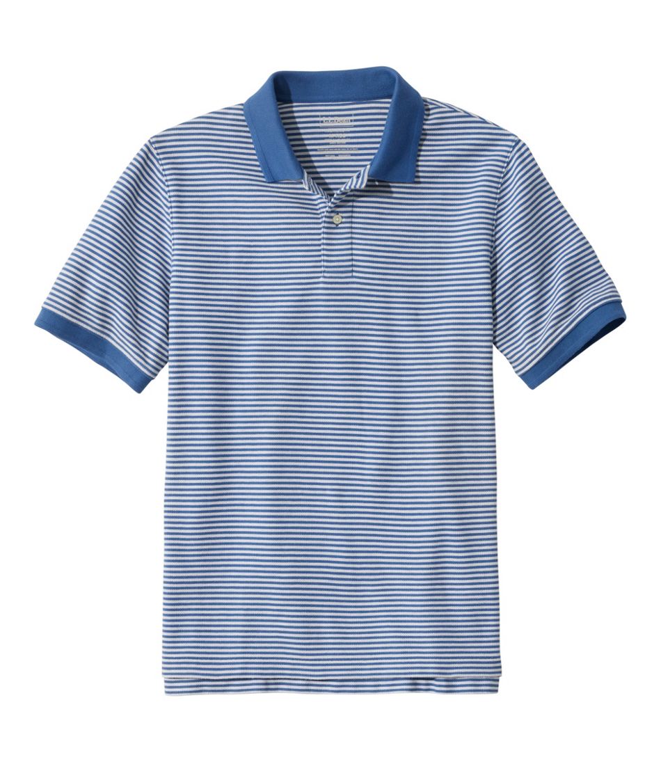 L.L.BeanMen's Premium Double L® Polo, Banded Short-Sleeve Without Pocket Stripe