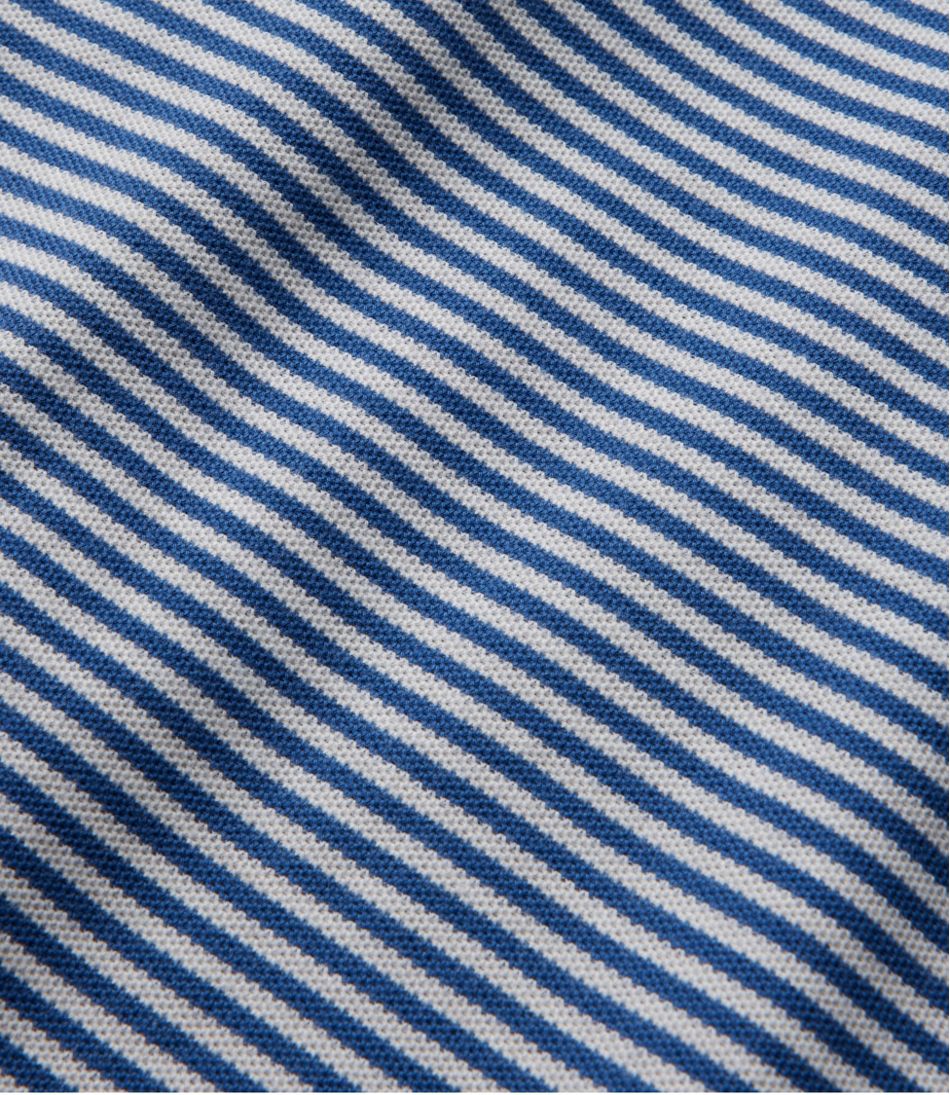 L.L.BeanMen's Premium Double L® Polo, Banded Short-Sleeve Without Pocket Stripe