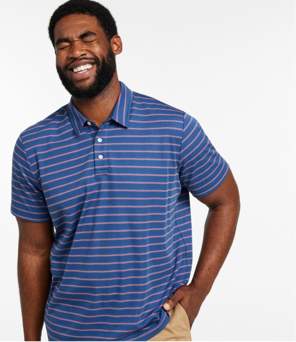 L.L.BeanMen's Comfort Stretch Performance® Polo, Short-Sleeve, Slightly Fitted, Stripe