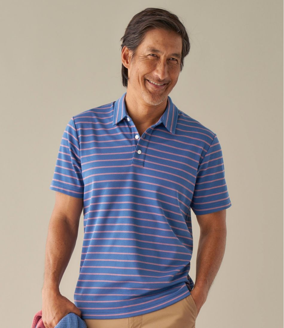 L.L.BeanMen's Comfort Stretch Performance® Polo, Short-Sleeve, Slightly Fitted, Stripe
