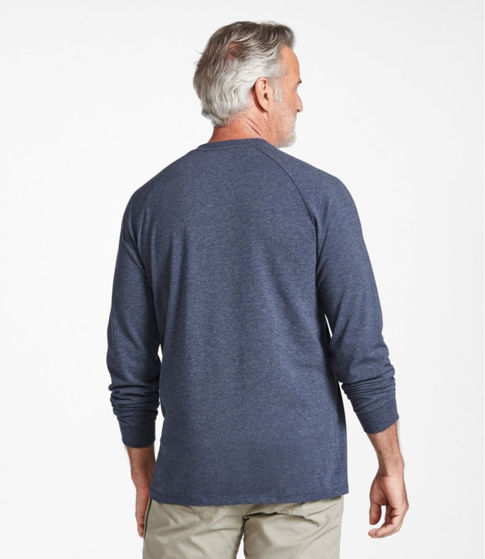 L.L.BeanMen's Comfort Stretch Pima Tee Shirt, Long-Sleeve Henley