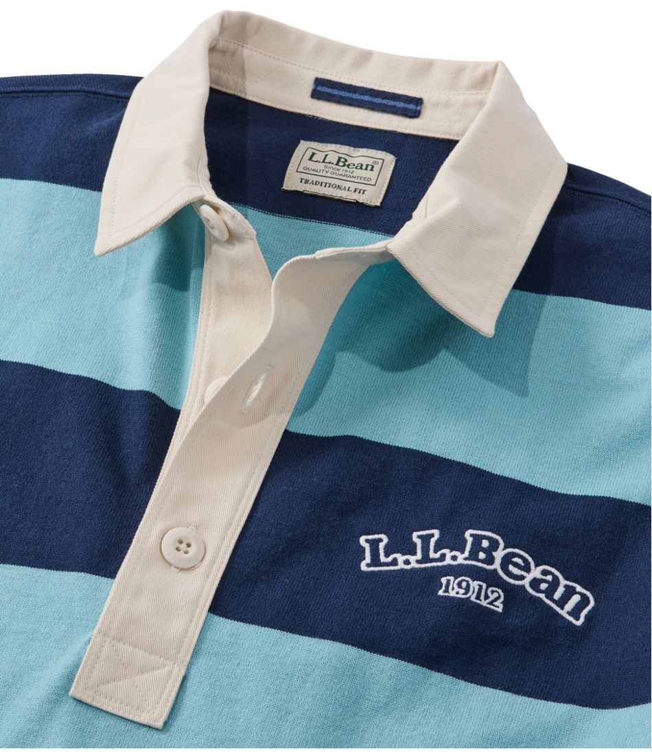 L.L.BeanMen's Bean's Vintage Soft Rugby, Stripe Embroidered