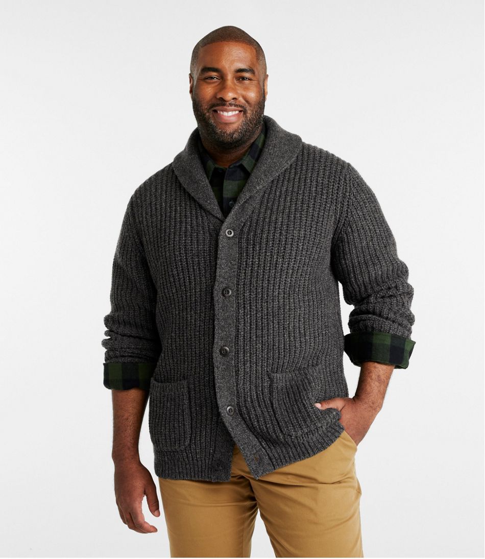 L.L.BeanMen's Classic Ragg Wool Sweater, Cardigan