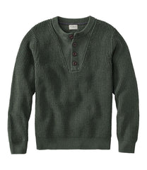 L.L.BeanMen's Organic Cotton Waffle Sweater, Henley