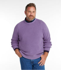 L.L.BeanMen's Sunwashed Textured Cotton Sweater, Crewneck
