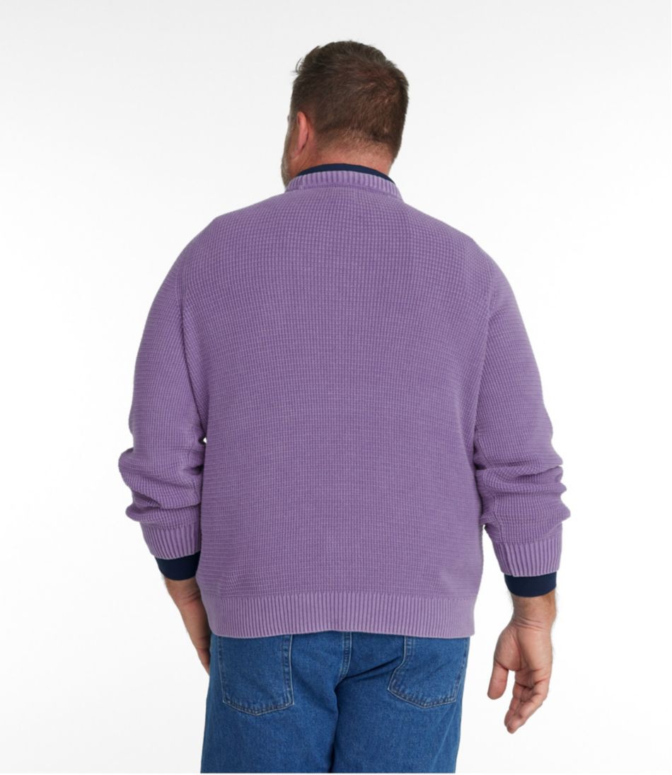 L.L.BeanMen's Sunwashed Textured Cotton Sweater, Crewneck