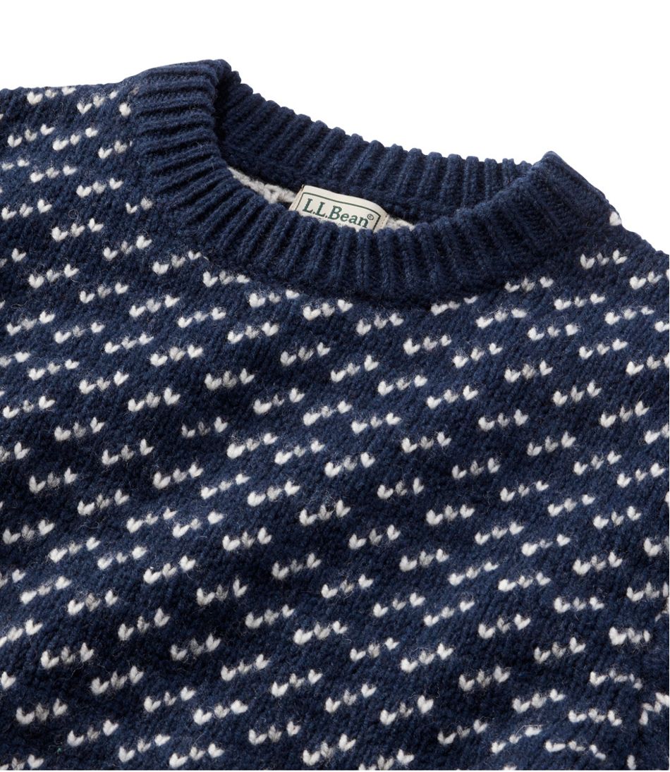 L.L.BeanMen's Bean's Classic Ragg Wool Sweater, Crewneck, Bird's-Eye