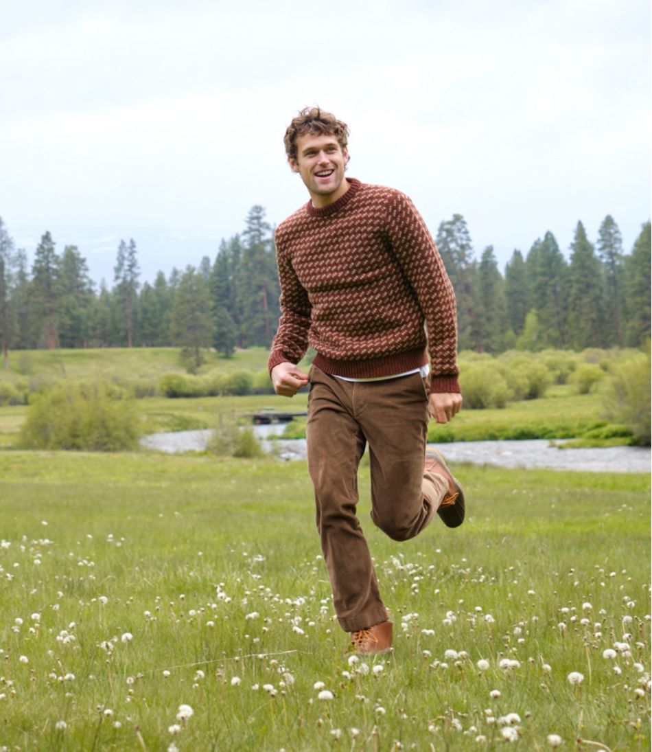 L.L.BeanMen's Bean's Classic Ragg Wool Sweater, Crewneck, Bird's-Eye